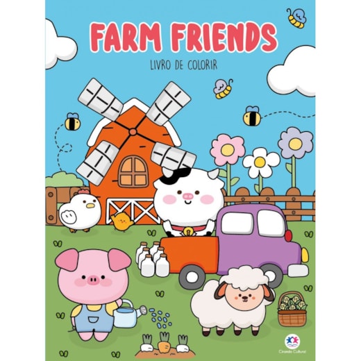 Livro Comfy & cozy books Farm Friends - Para Colorir