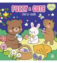 Livro Comfy & cozy books Fuzzy and Cute - Para Colorir