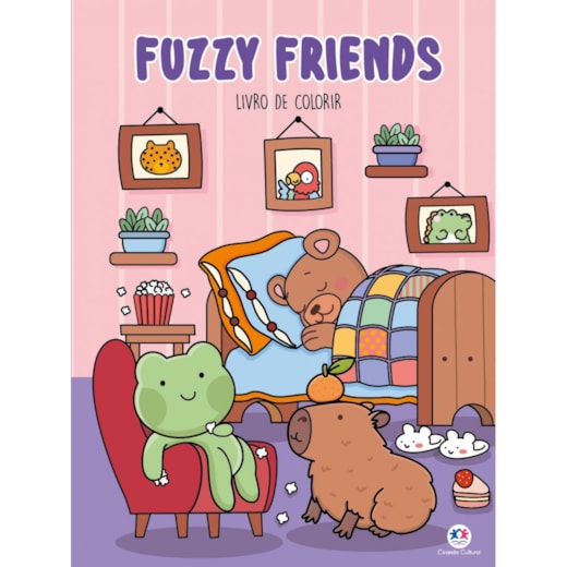 Livro Comfy & cozy books Fuzzy Friends - Para Colorir