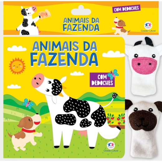Livro Dedoche Animais da fazenda - Livro com dedoche