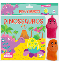 Livro Dedoche Dinossauros - Livro com dedoche