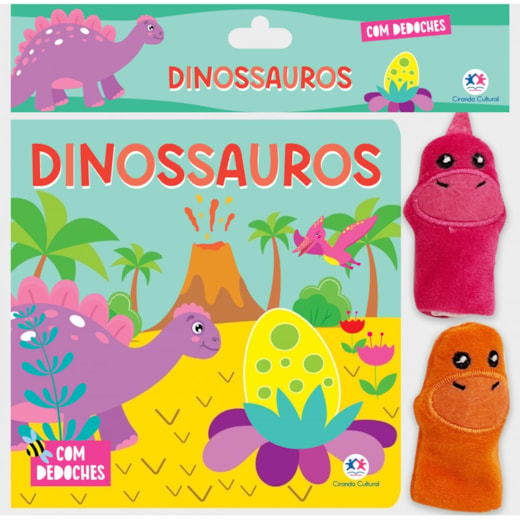 Livro Dedoche Dinossauros - Livro com dedoche
