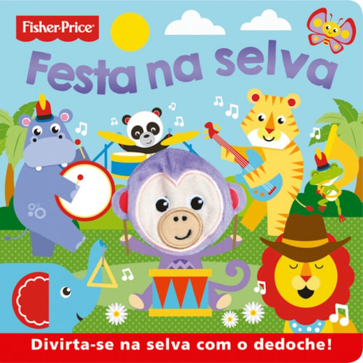 Livro Dedoche Fisher-Price - Festa na selva