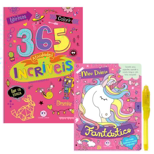 Livro Diário mágico Kit - Incríveis coisas de meninas