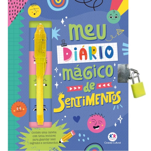 Livro Diário mágico Meu livro diário mágico de sentimentos
