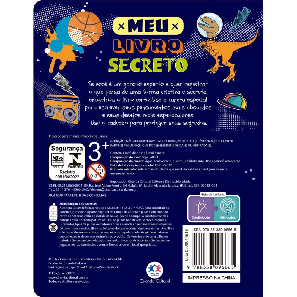 Livro Diário mágico Meu livro secreto - É proibido abrir