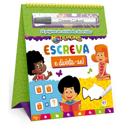 Livro Escreva e apague 3 Palavrinhas - escreva e apague espiral