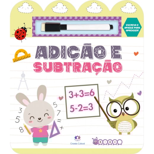 Livro Escreva e apague Adição e subtração - Escreva e apague para aprender