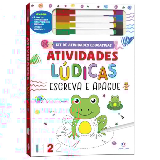 Livro Escreva e apague Atividades lúdicas