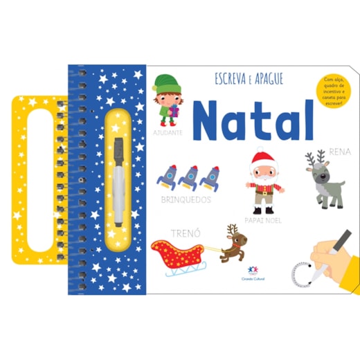 Livro Escreva e apague Christmas