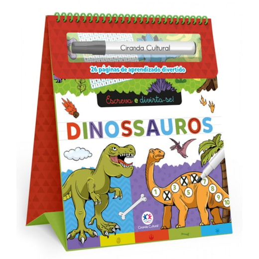 Livro Escreva e apague Dinossauros