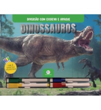 Livro Escreva e apague Dinossauros - Com canetas coloridas para escrever a apagar