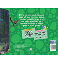 Livro Escreva e apague Dinossauros - Com canetas coloridas para escrever a apagar