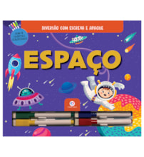 Livro Escreva e apague Espaço - Com canetas coloridas para escrever a apagar