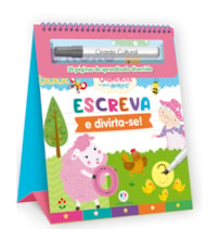 Livro Escreva e apague Ovelha Rosa - escreva e apague espiral