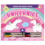 Livro Escreva e apague Unicórnios - Com canetas coloridas para escrever a apagar