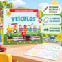 Livro Escreva e apague Veículos - Com canetas coloridas para escrever a apagar