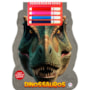 Livro Espiral recortado com canetinhas Dinossauros: Livro de Colorir com Adesivos e Canetinhas