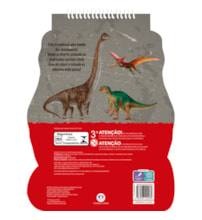 Livro Espiral recortado com canetinhas Dinossauros: Livro de Colorir com Adesivos e Canetinhas
