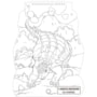 Livro Espiral recortado com canetinhas Dinossauros: Livro de Colorir com Adesivos e Canetinhas