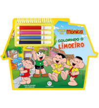 Livro Espiral recortado com canetinhas Turma da Mônica - Colorindo o Limoeiro