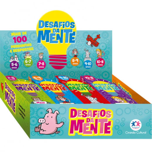 Livro Flash cards Desafios da mente - Display com 12 exemplares