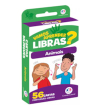 Livro Flash cards Flash cards - Animais em Libras - Com QR code para aprender os sinais