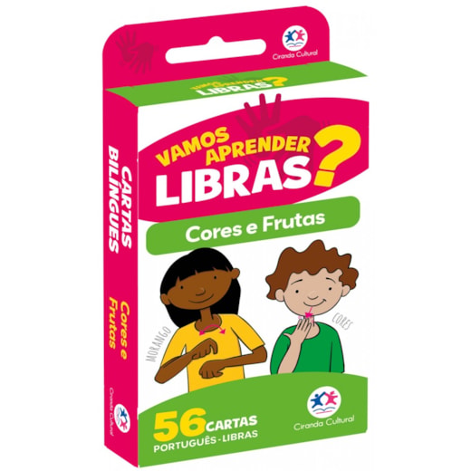 Livro Flash cards Flash cards - Cores e frutas em Libras - Com QR code para aprender os sinais