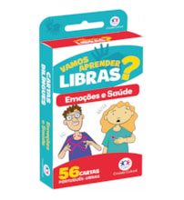 Livro Flash cards Flash cards - Emoções e saúde em Libras - Com QR code para aprender os sinais