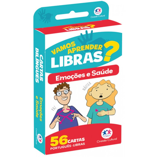 Livro Flash cards Flash cards - Emoções e saúde em Libras - Com QR code para aprender os sinais