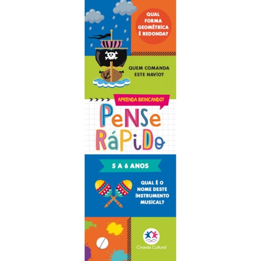 Livro Flash cards Pense rápido -  5 a 6 anos