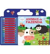 Livro Giz de cera Animais da fazenda