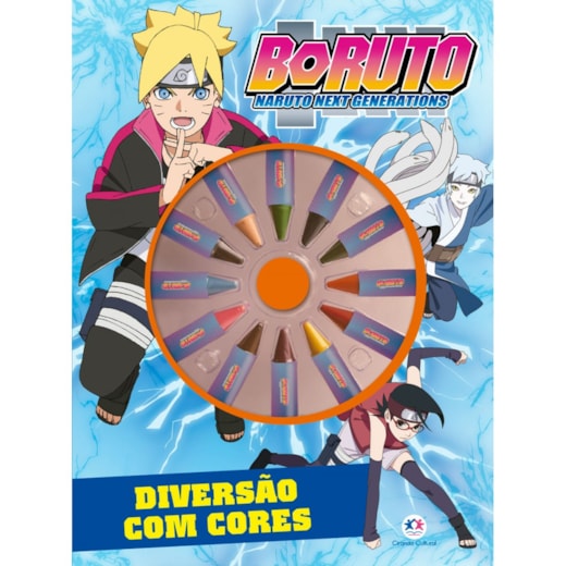 Livro Giz de cera Boruto - Diversão com cores - Giz de cera