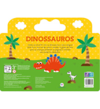 Livro Giz de cera Dinossauros