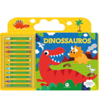 Livro Giz de cera Dinossauros