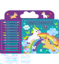 Livro Giz de cera Unicórnios Livro Giz de cera Unicórnios