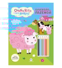 Livro Grampeado A Ovelha Rosa e seus Amigos - Cores da Fazenda