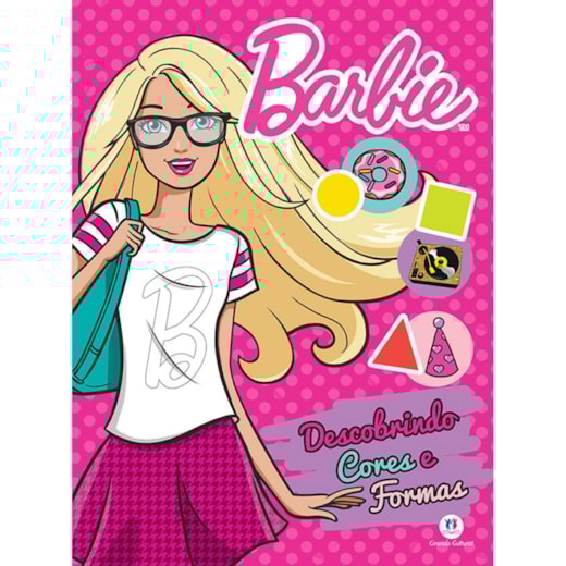 Livro Grampeado Barbie - Descobrindo cores e forma