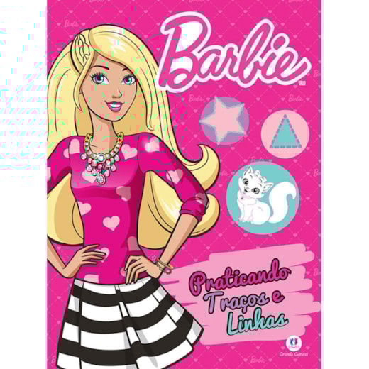 Livro Grampeado Barbie - Praticando traços e linhas