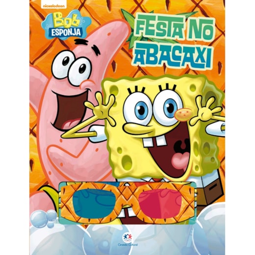 Livro Grampeado Bob Esponja - Festa no abacaxi