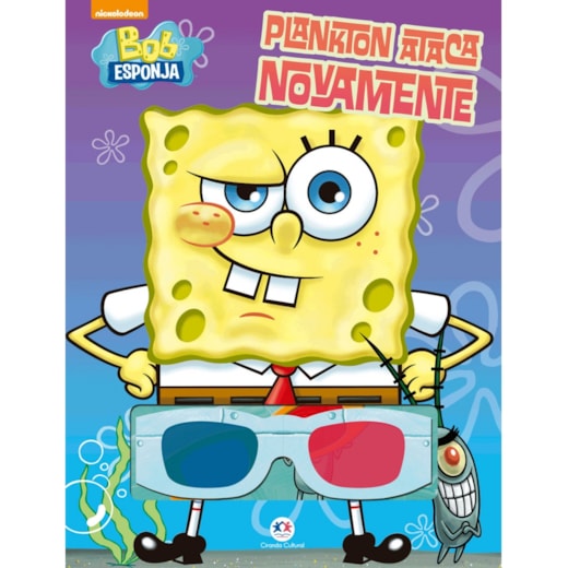 Livro Grampeado Bob Esponja - Plankton ataca novamente