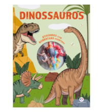 Livro Grampeado Dinossauros - Livro de atividades com borrachas divertidas em formato de dinossauro