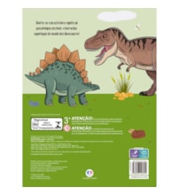 Livro Grampeado Dinossauros - Livro de atividades com borrachas divertidas em formato de dinossauro