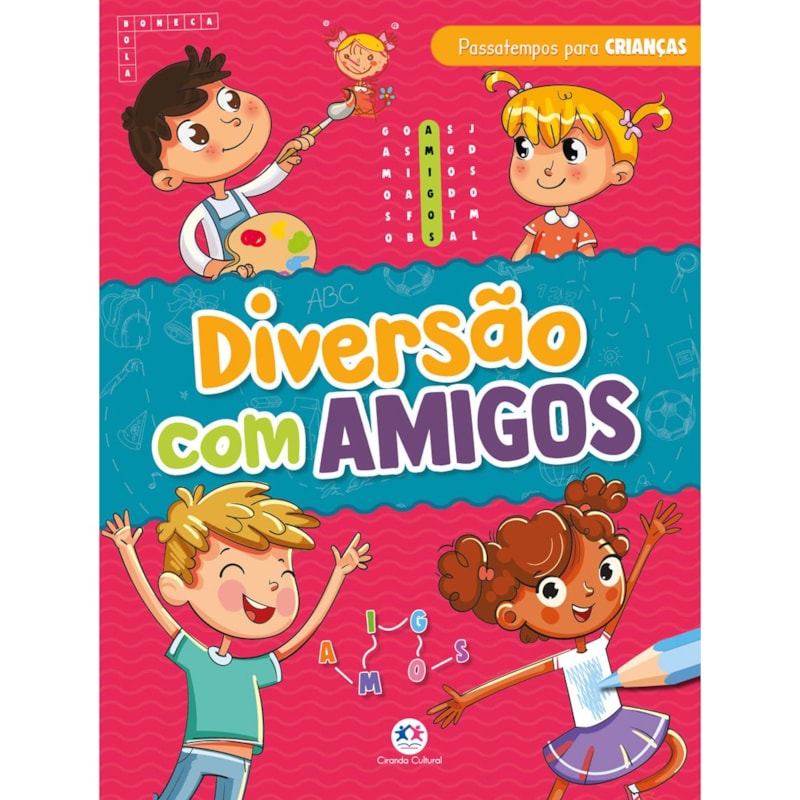 Livro Grampeado Diversão com amigos - Ciranda Cultural