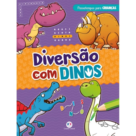 Livro Grampeado Diversão com dinos