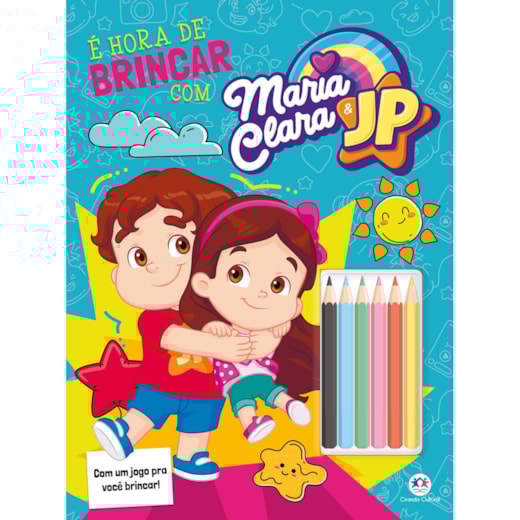 Livro Grampeado Maria Clara e JP - É Hora de Brincar!