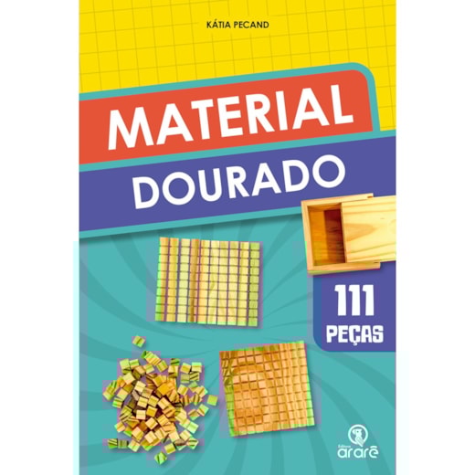 Livro Grampeado Material dourado - livro com peças
