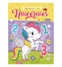 Livro Grampeado Números com unicórnios