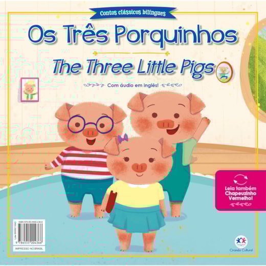 Livro Grampeado Os três porquinhos e Chapeuzinho Vermelho