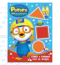 Livro Grampeado Pororo - Cores e formas com os amigos